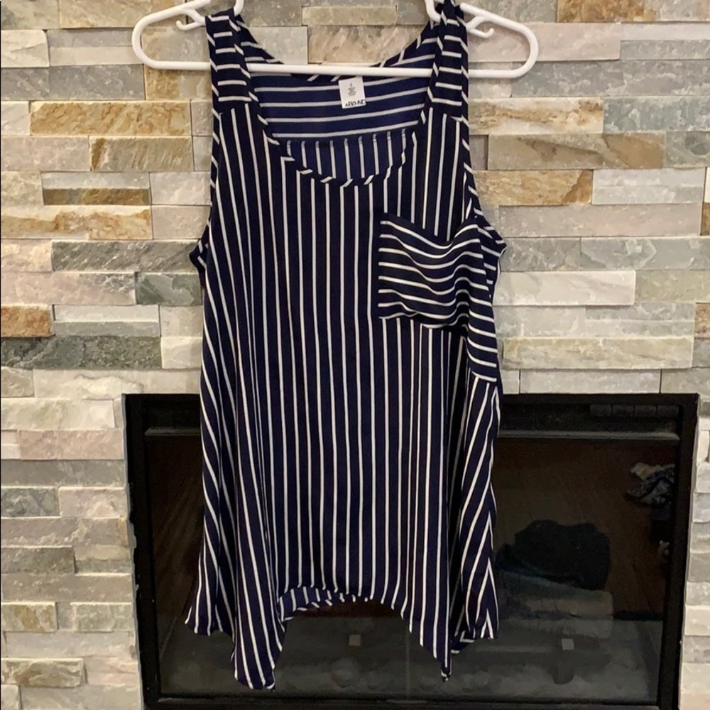 Stripped silky tank top